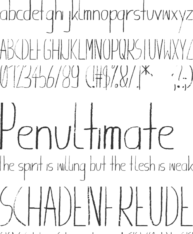 Giraffenhals font preview