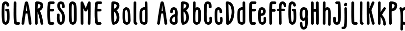 GLARESOME Bold font