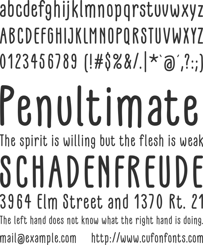 GLARESOME font preview