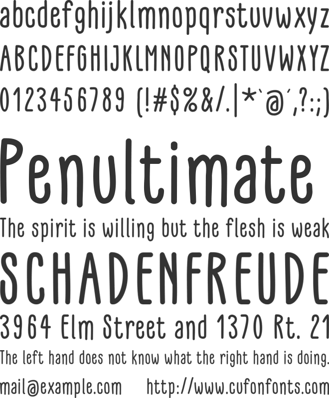 GLARESOME font preview