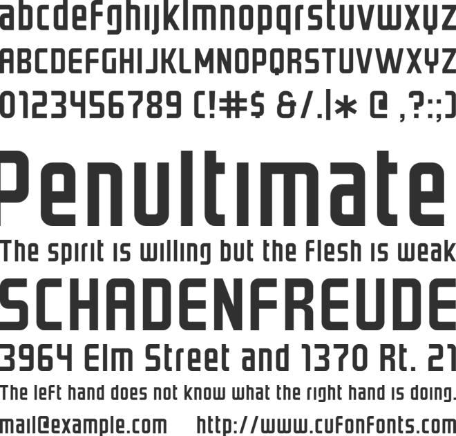 GRAYSTROKE font preview