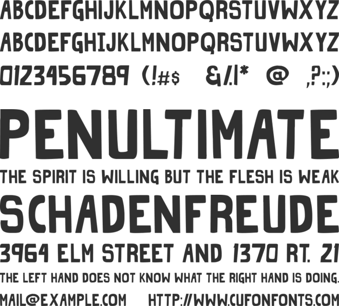 Grind Zero font preview
