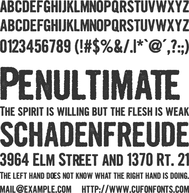 Growly Grin font preview