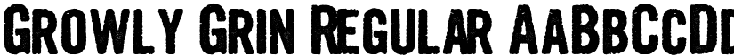 Growly Grin Regular font