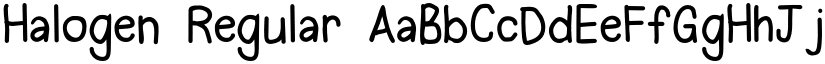 Halogen Regular font