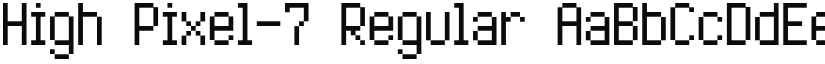 High Pixel-7 Regular font