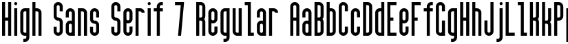 High Sans Serif 7 Regular font