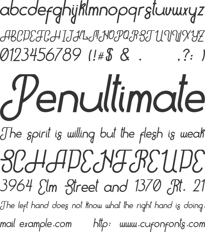 Hitchhiker b font preview