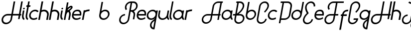 Hitchhiker b Regular font