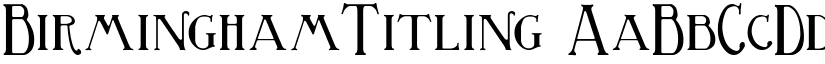 BirminghamTitling font