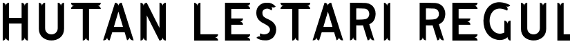 Hutan Lestari Regular font