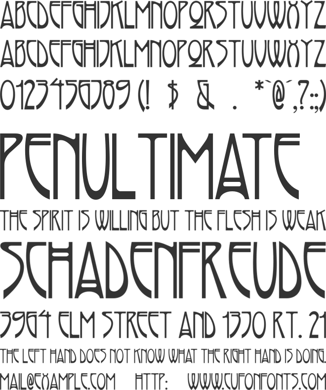 Rivanna font preview