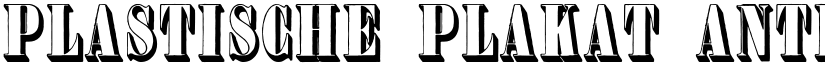 Plastische Plakat-Antiqua font