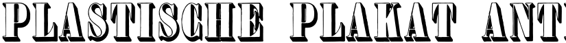 Plastische Plakat-Antiqua font