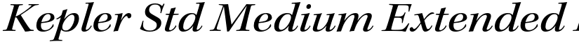 Kepler Std Medium Extended Italic Subhead font