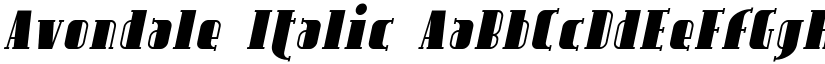 Avondale Italic font