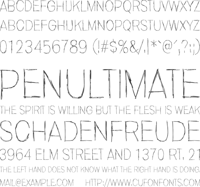 Invisiblerror, Edge font preview