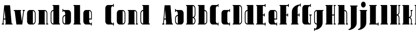 Avondale Cond font