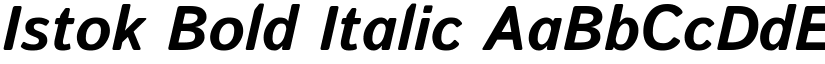 Istok Bold Italic font
