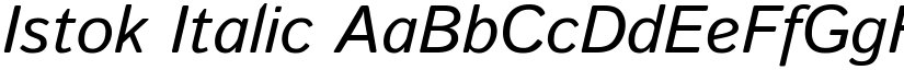 Istok Italic font