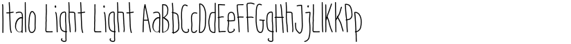 Italo Light Light font