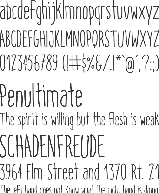 Italo font preview