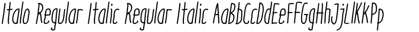 Italo Regular Italic Regular Italic font