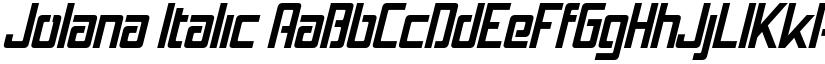 Jolana Italic font