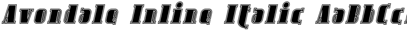 Avondale Inline Italic font