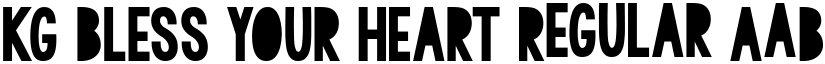 KG BLESS YOUR HEART Regular font