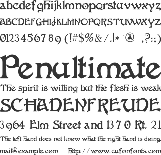 Fantaisie Artistique font preview