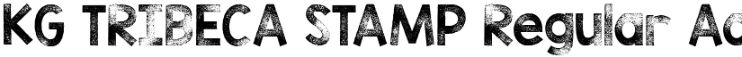 KG TRIBECA STAMP Regular font
