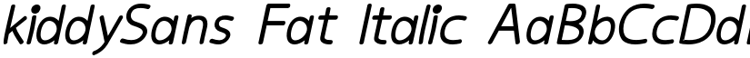 kiddySans Fat Italic font
