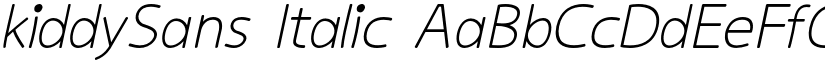 kiddySans Italic font