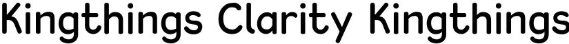 Kingthings Clarity Kingthings Clarity font
