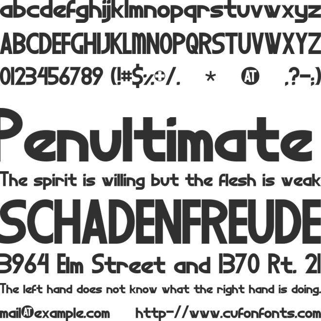 Kitchener font preview