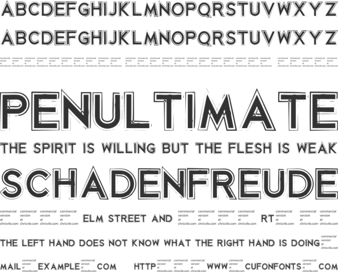 Korriban font preview