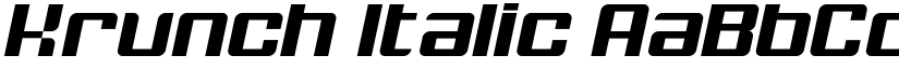 Krunch Italic font