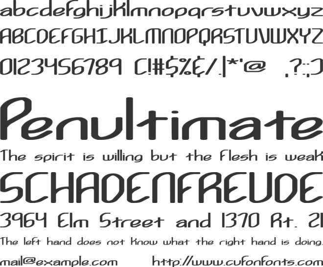 Kurvature BRK font preview