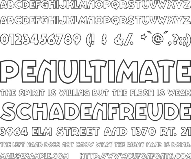 Vinnie Boom Bah NF font preview