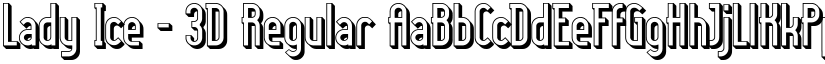 Lady Ice - 3D Regular font