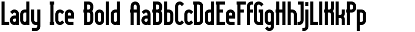 Lady Ice Bold font