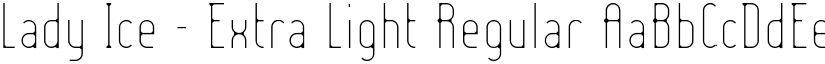 Lady Ice - Extra Light Regular font