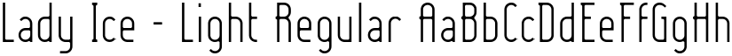 Lady Ice - Light Regular font