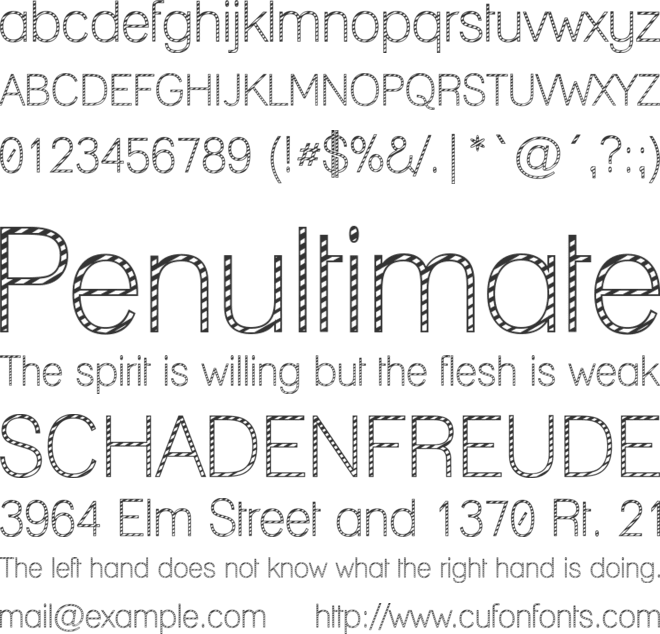 Lane - Cane font preview