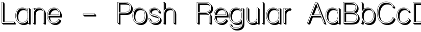 Lane - Posh Regular font