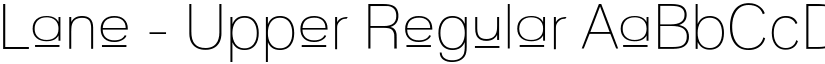 Lane - Upper Regular font