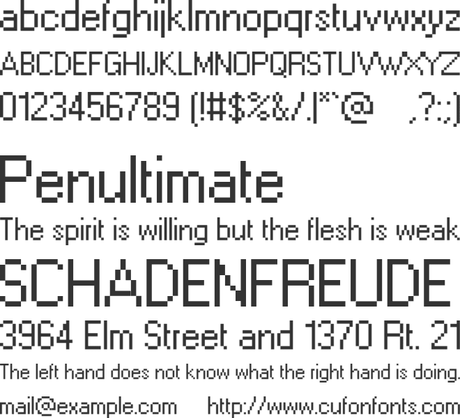 LeviWindows font preview