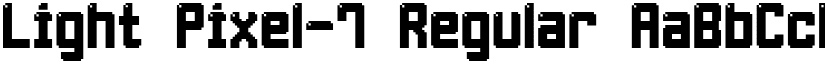 Light Pixel-7 Regular font