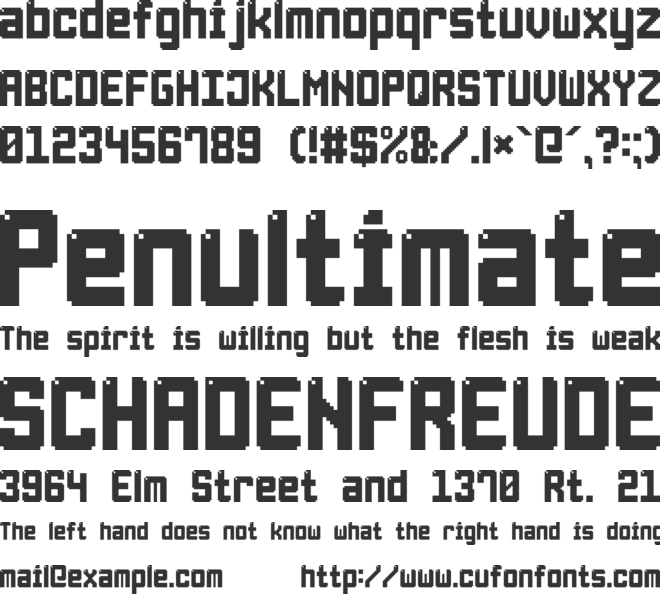 Pixel-7 font preview